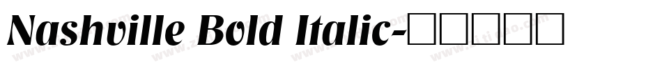 Nashville Bold Italic字体转换